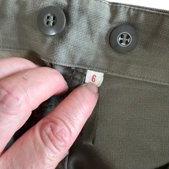 Vtg 80s H Winnen GMBH & Co army pants 6 Green Grunge Gorpcore Cargo Button Fly - Picture 7 of 14